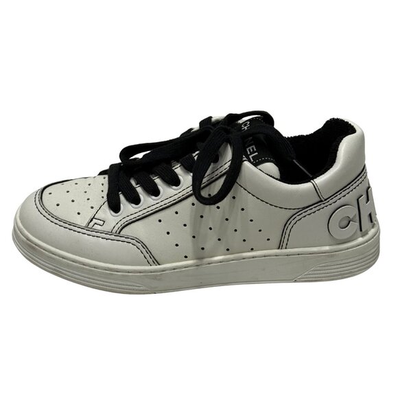 Chanel black and white sneakers size 5/35 - Picture 1 of 6